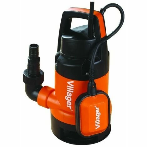 Pompe Vide Cave 550W 10000l/h Eaux Chargées Villager VSP 10000 - Orange – Image 2