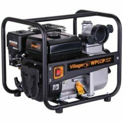 Pompe à Eau Thermique 5,6Cv 212cm3 Débit 60000 L/h Villager WP60P Raccord 75 Mm 3 Pouces - Noir