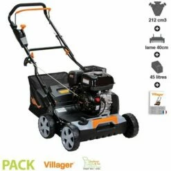 Scarificateur Thermique 212 Cm3 5,4cv Largeur 40 Cm Villager VPS 290 - Noir