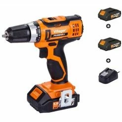 Perceuse Visseuse à Batterie 18v VLN 3220 Fuse Villager Chargeur Et 2 Batteries Lithium Inclus - Orange