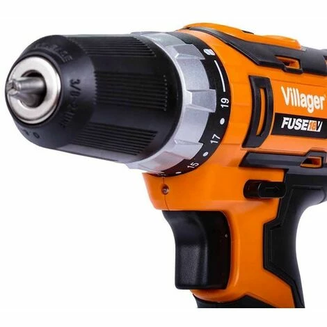 Perceuse Visseuse Sans Fil 18V Fuse VLN 3220 Villager Sans Chargeur Ni Batterie - Orange – Image 2