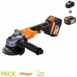 VILLAGER Disqueuse Avec Batterie Et Chargeur Fuse VLN 4320 - Orange
