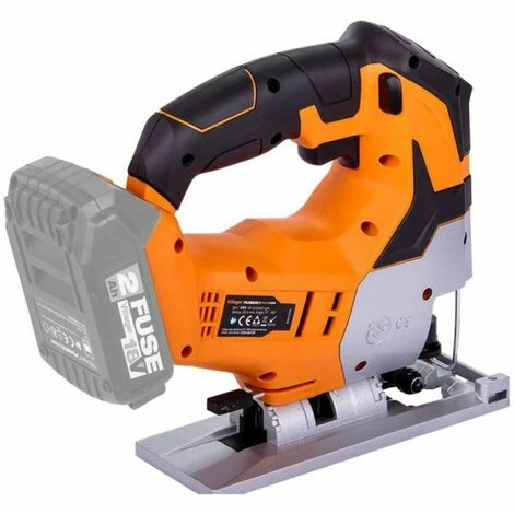 Scie Sauteuse Sans Fil à Batterie 2400 Trs Mn Fuse VLN 1120 Villager Sans Batterie Ni Chargeur - Orange – Image 2