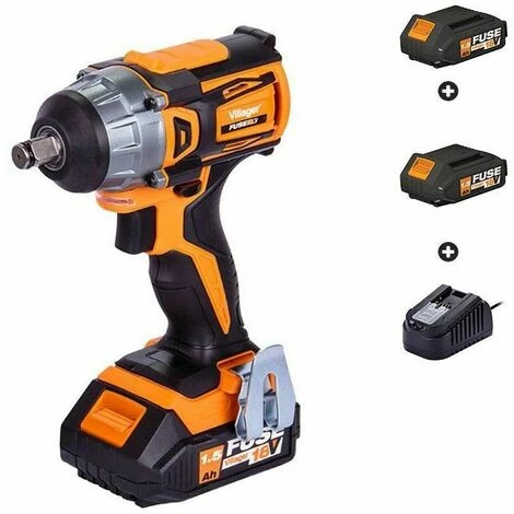 Clé à Choc Boulonneuse Avec Batteries Et Chargeur Fuse VLP 5320 Villager - Orange
