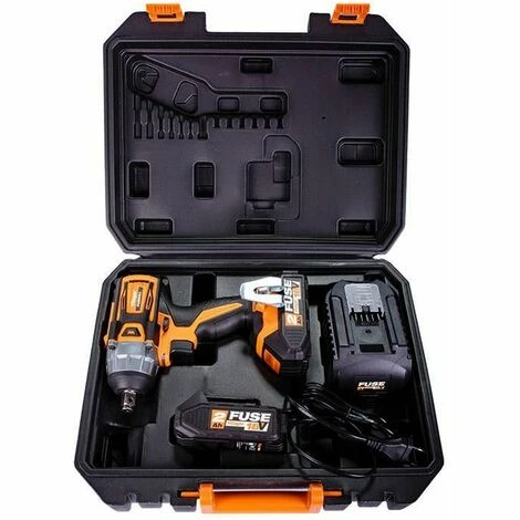 Clé à Choc Boulonneuse Avec Batteries Et Chargeur Fuse VLP 5320 Villager - Orange – Image 3