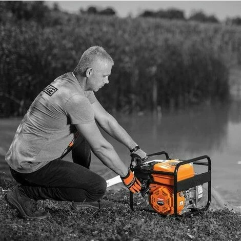 Pompe à Eau Thermique 50mm 2 Pouces 163cm3 5,1cv Débit 30000 L/h Villager WP37SE - Orange – Image 4