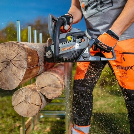 Tronçonneuse élagueuse Thermique 1,4cv 29cc Guide Oregon 30 Cm Anti-vibration Villager VGS 3011PE - Gris – Image 4