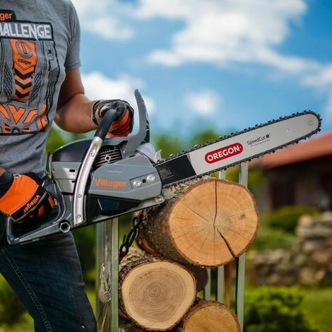 Tronçonneuse élagueuse Thermique 1,4cv 29cc Guide Oregon 30 Cm Anti-vibration Villager VGS 3011PE - Gris – Image 5