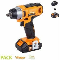 Clé à Chocs électrique 18V 180Nm Avec Batterie Et Chargeur Fuse VLN 3320 Villager - Noir