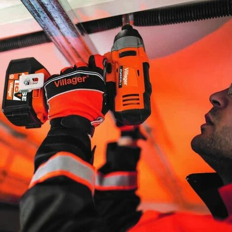 Clé à Chocs électrique 18V 180Nm Avec Batterie Et Chargeur Fuse VLN 3320 Villager - Noir – Image 3