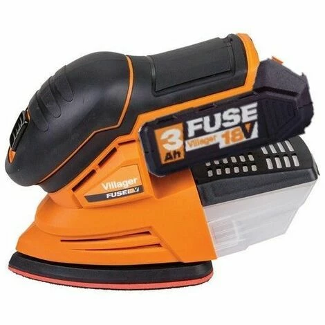 Ponceuse Delta Avec Batterie Et Chargeur Sans Fil 18V Fuse VLN 7120 Villager - Orange – Image 2