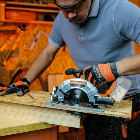 Scie Circulaire Sur Batterie Sans Fil 18V 165 Mm Fuse VLN 1620 Villager Sans Batterie Ni Chargeur - Orange – Image 2