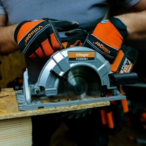 Scie Circulaire Sur Batterie Sans Fil 18V 165 Mm Fuse VLN 1620 Villager Sans Batterie Ni Chargeur - Orange – Image 3