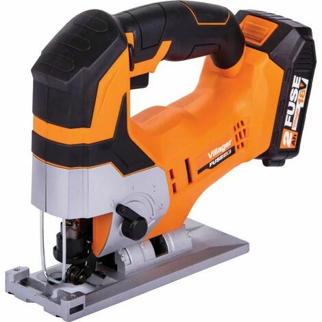 Scie Sauteuse Sans Fil Avec Batterie Et Chargeur 2400 Trs Mn 18V Fuse VLN 1120 Villager - Noir – Image 2