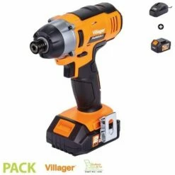 Visseuse à Choc électrique Sans Fil 18V 180Nm Avec Batterie Et Chargeur Fuse VLN 3420 Villager - Noir