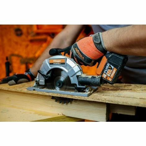 Scie Circulaire Sans Fil 18V 165 Mm Avec Batterie Et Chargeur Fuse VLN 1620 Villager - Orange – Image 2