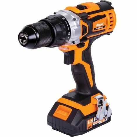 Perceuse Visseuse électrique Sans Fil 18V Avec Batterie Et Chargeur Fuse VLN 5220 Fuse Villager - Orange – Image 3