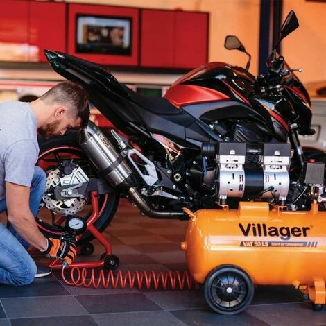 Compresseur D'air Silencieux 750W Cuve 50 Litres Villager VAT50LS – Image 3