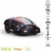 VILLAGER Robot Tondeuse Autonome 28V Batterie 3Ah Villybot 1.1 Pour 1000m2 De Tonte - Gris