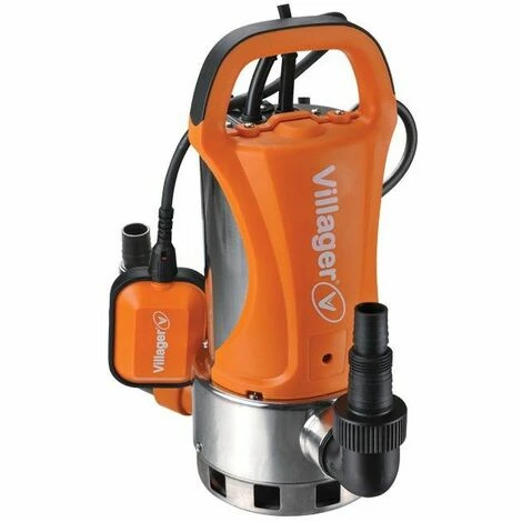 Pompe Vide Cave 1100w Eaux Chargées Débit 18000l/h Villager VSP 18000 - Orange