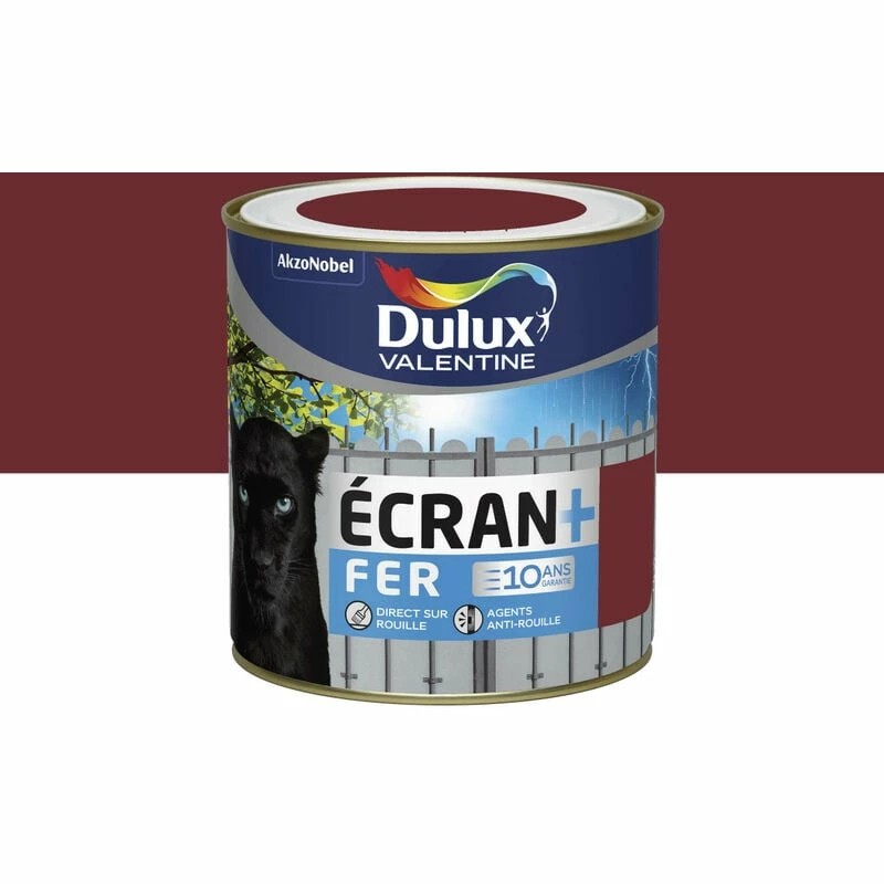 DULUX VALENTINE ECRAN FER BRI.0.5L ROUGE BASQUE