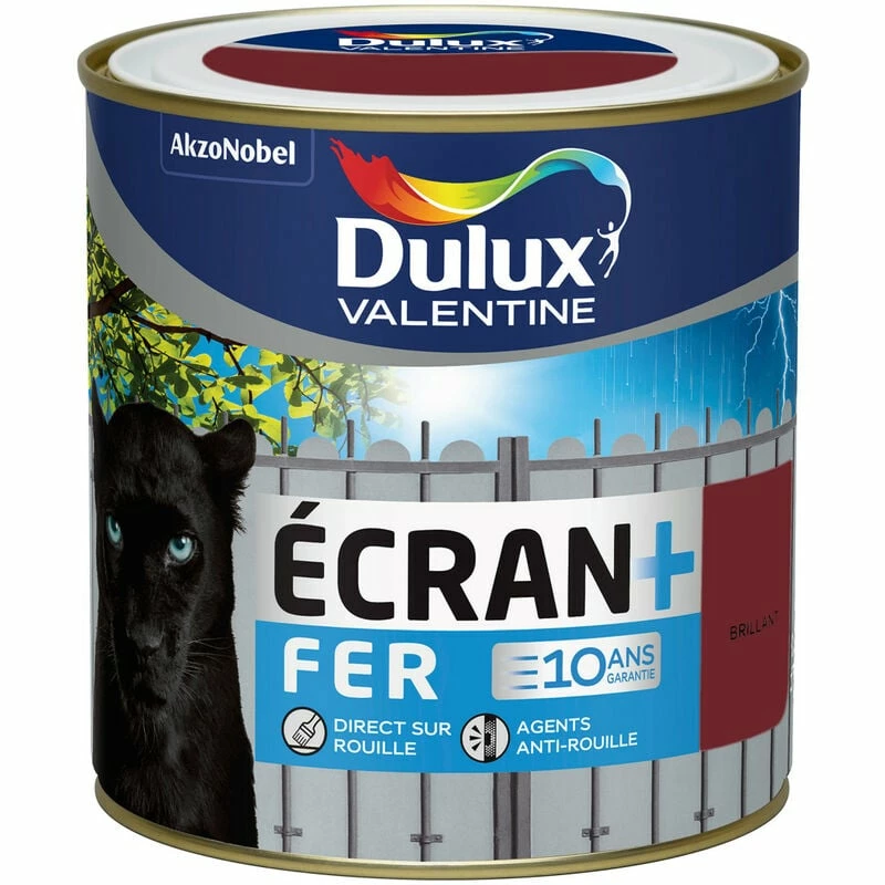 DULUX VALENTINE ECRAN FER BRI.0.5L ROUGE BASQUE – Image 3