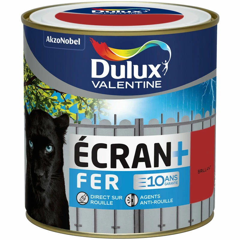 DULUX VALENTINE ECRAN FER BRI.2L ROUGE AGRICOLE – Image 3