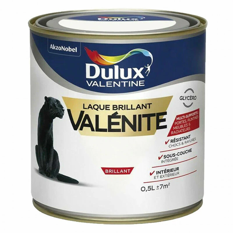 Laque Valénite - Brillant - 0,5L Au RAL DULUX VALENTINE - Plusieurs Modèles Disponibles