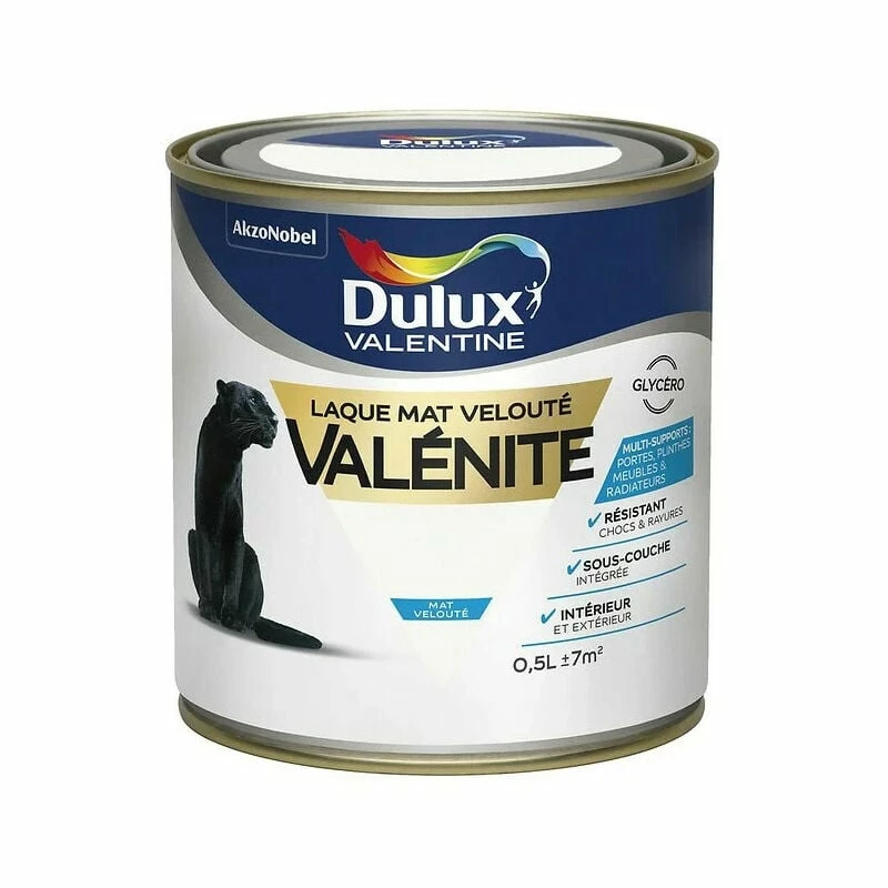 DULUX VALENTINE Laque Valénite Mat Velouté 0.5L