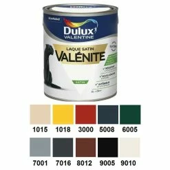 Laque Valénite Satin Au RAL 2L DULUX VALENTINE - Plusieurs Modèles Disponibles