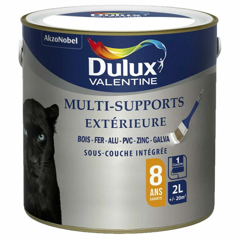 Peinture Acrylique Multi-supports Extérieure 2L Au RAL DULUX VALENTINE - Plusieurs Modèles Disponibles