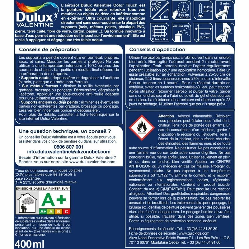 Peinture Aérosol Color Touch Multi-supports - Dulux Valentine – Image 5