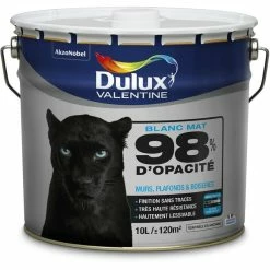 Peinture Blanche 98% Monocouche Pour Murs & Plafonds - Dulux Valentine