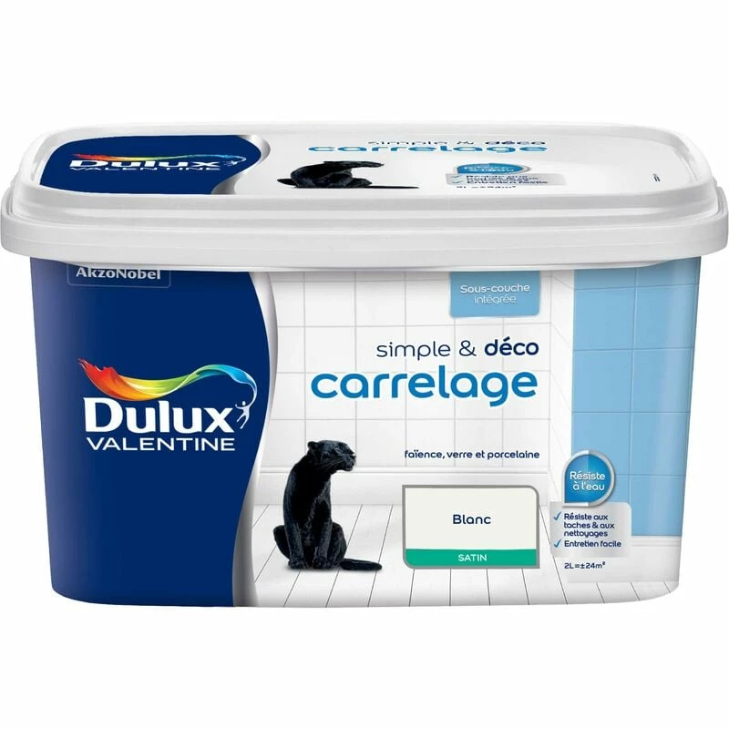 Peinture Carrelage Couleur Satin - Simple & Déco Dulux Valentine