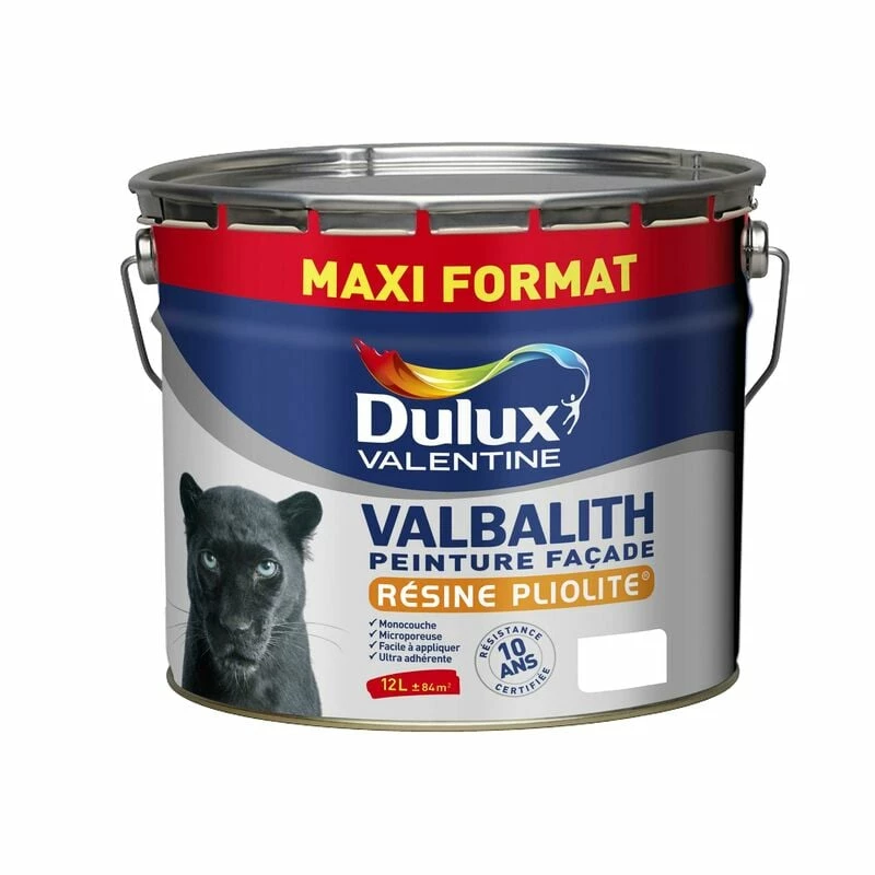 Peinture Façade Valbalith Mat Blanc 12 L - Dulux Valentine - Blanc