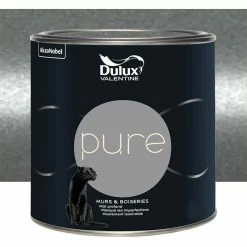 Peinture Murs & Boiseries Dulux Valentine Pure Argent 0,5 L - Argent