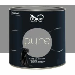 Peinture Murs & Boiseries Dulux Valentine Pure Métal 0,5 L - Zinc