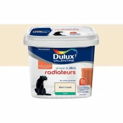 DULUX VALENTINE Peinture Radiateurs Blanc Cassé Finition : Satin | 0,5 L - Blanc Cassé