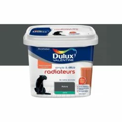 DULUX VALENTINE Peinture Radiateurs Poivre Finition : Satin | 0,5 L - Poivre